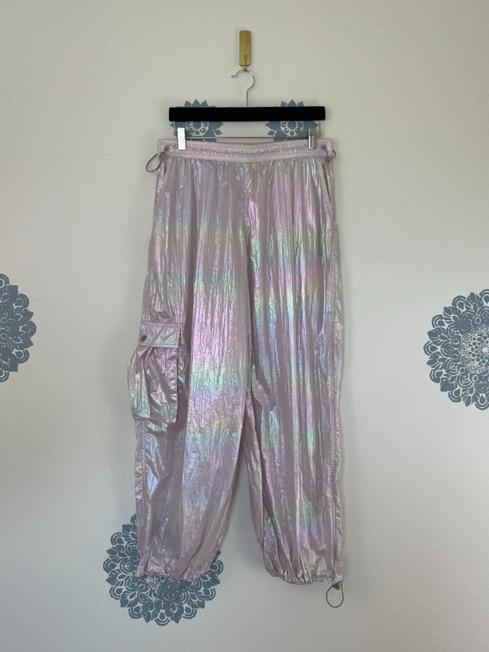 Anthropologie Daily Practice Iridescent Parachute Pants Size Medium